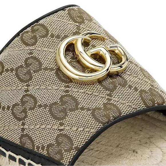 GUCCI ESPADRILLE SLIDES - Picture 2 of 4